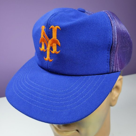 Unbranded Other - Vintage New York Mets Baseball Cap Snap Back Hat Blue Faded Mesh